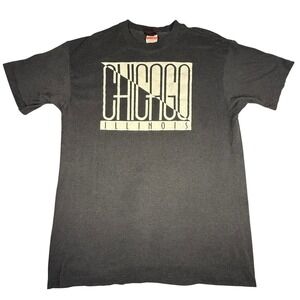 Vintage 80s Chicago IL T Shirt Mens‎ XL Royal First Class Single Stitch Gray
